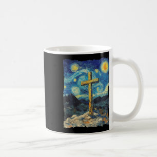 Mug Jesus Cross Van Gogh Style Stress Night Art Christ