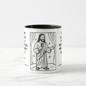Mug Jésus debout - versets de journal drôles - Blessur (Centre)