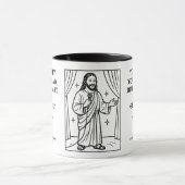 Mug Jésus debout - versets de journal drôles - Rejet (Centre)