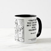 Mug Jésus debout - versets de journal drôles - Rejet (Devant droit)