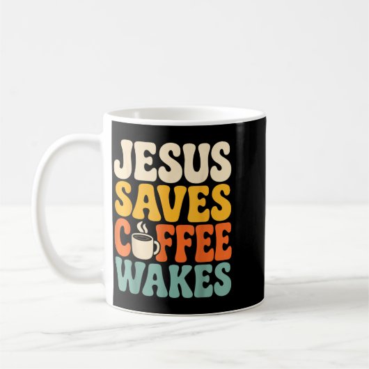 Mug Jésus drôle Café Croyant Foi chrétienne (Gauche)
