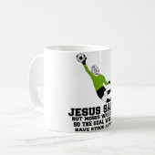 Mug Jésus drôle économise (Devant gauche)