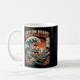 Mug Jésus drôle surfant la foi chrétienne vague de pla