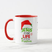 Mug JÉSUS Élégant EST POUR LA VIE Pas Seulement Pour N (Gauche)