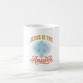 Mug Jésus Est la Réponse Croix Chrétienne Conception V (Centre)