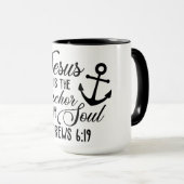 Mug Jésus Est L'Ancre De Mon Âme/Hébreux 6:19 (Devant droit)