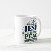 Mug Jésus est ma paix Citation d'espérance scripturair (Devant droit)