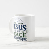 Mug Jésus est ma paix Citation d'espérance scripturair (Devant gauche)