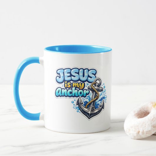 Mug JÉSUS est mon ancre (Avec donut)