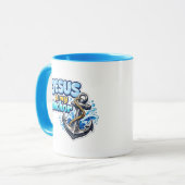 Mug JÉSUS est mon ancre (Devant gauche)