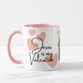 Mug Jésus est mon coeur rose valentin Religieux (Gauche)
