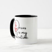 Mug Jésus est mon coeur rouge de Saint Valentin (Devant gauche)