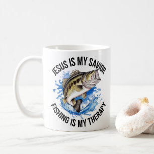 Mug Jésus est mon sauveur La pêche est ma thérapie