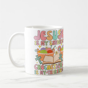 Mug Jésus est mon sauveur Le crochet est ma thérapie G