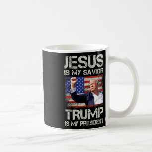 Mug Jésus Est Mon Sauveur Trump Est Mon Président Amér