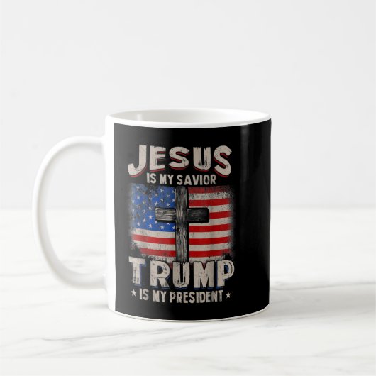 Mug Jésus Est Mon Sauveur, Trump.Is.My Président Squar (Gauche)