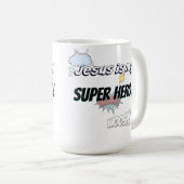 Mug Jésus est mon super héros ! (Devant droit)