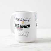 Mug Jésus est mon super héros ! (Devant gauche)