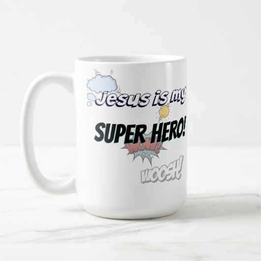 Mug Jésus est mon super héros ! (Gauche)