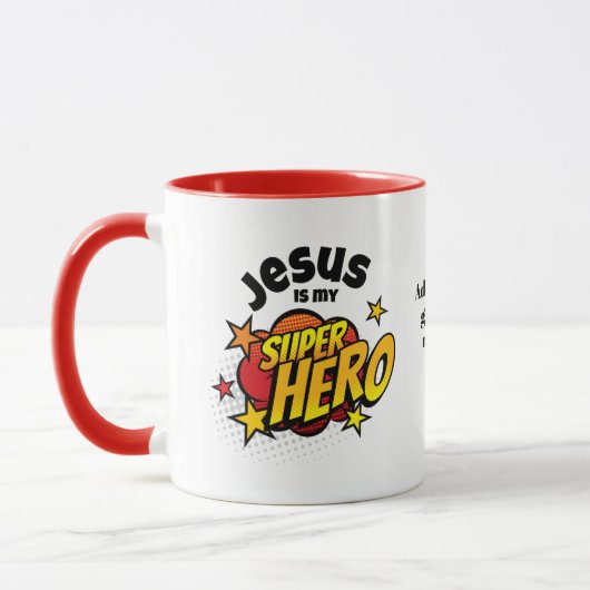 Mug Jésus Est Mon Superhéros Personnalisé Enfants Chré (Gauche)