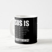 Mug Jésus est tout Jésus T-shirtEs-tu partie (Devant gauche)