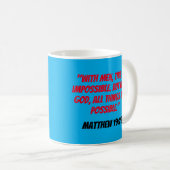 Mug Jésus et les disciples : Matthieu 19:26 (Devant droit)