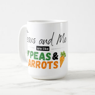 Mug Jésus et moi sommes comme des pois et des carottes