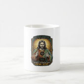 Mug Jésus Fond noir Couverture de webcam oubliée Virtu (Centre)