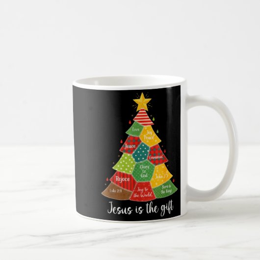 Mug Jesus Is The Gift Christmas Tree Patchwork Scriptu (Droite)