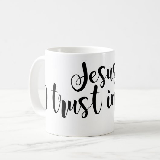 Mug Jésus, je fais confiance dans vous (Devant gauche)