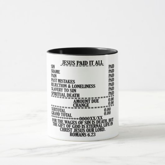 Mug Jésus L'A Payé Toute Musique (Centre)