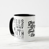 Mug Jésus la Vérité la Vie Jean 14:16 (Devant gauche)