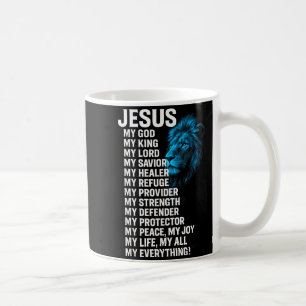 Mug Jésus - Lion Roi Chrétien Seigneur Sauveur Foi