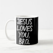 Mug Jesus Loves Bro Religious God Jesus Christian Kids (Gauche)