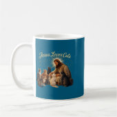 Mug Jesus Loves Cats Christian Cat Lover Jesus Hugs Ca (Gauche)