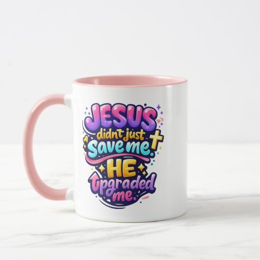 Mug JESUS m'a mis à niveau - Chrétien (Gauche)