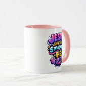 Mug JESUS m'a mis à niveau - Chrétien (Devant droit)