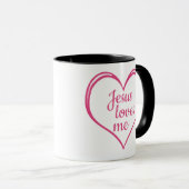 Mug JÉSUS M'AIME dans le cœur (Devant droit)