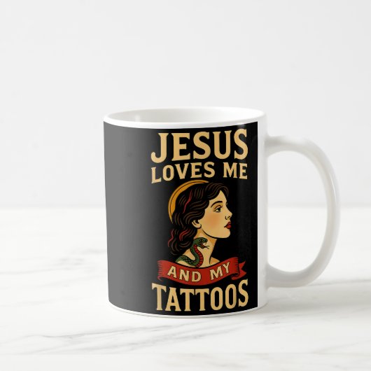 Mug Jésus m'aime et mes tatouages _3 (Droite)