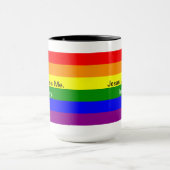 Mug "Jésus m'aime.  Je suis gai. " (Centre)