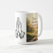 Mug Jésus Marche Avec Moi (Devant droit)
