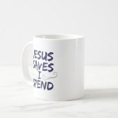 Mug Jésus me sauve dépensent (Devant gauche)