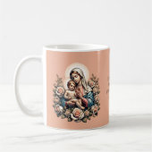 Mug Jésus Mère et Enfant Texte personnalisé Religieux (Gauche)