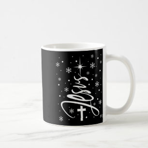 Mug Jésus Noël chrétien arbre flocon de neige vacances