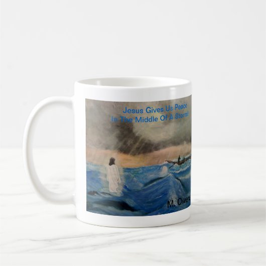 Mug Jésus Nous Donne La Paix Au Milieu D'Une Tempête ! (Gauche)