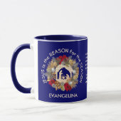 Mug JÉSUS PERSONNALISÉ EST LA RAISON DE Noël (Gauche)
