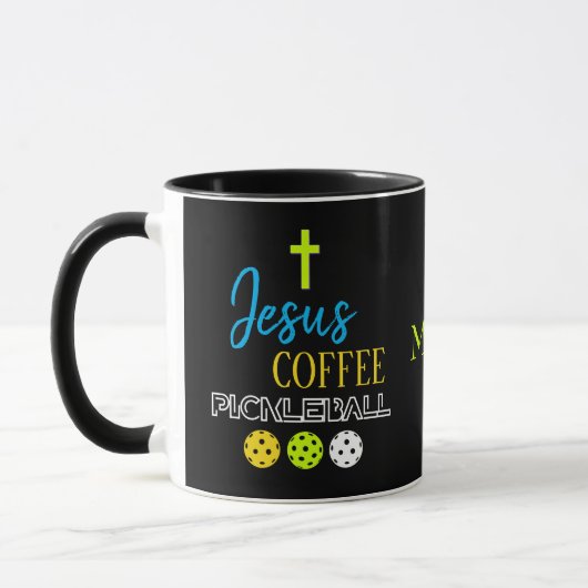 Mug JESUS Pickleball de café élégant (Gauche)