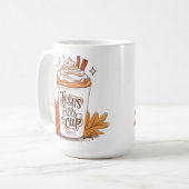 Mug Jésus Remplit Mon Psaume Coupe 23:5 Café (Devant gauche)