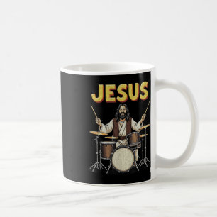 Mug Jesus Rocks Musique Drôle Christian Drummer Design