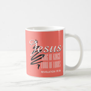 Mug JÉSUS ROI DES ROIS Corail Noël